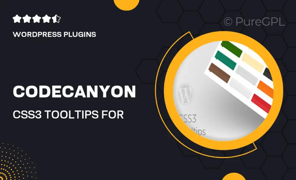 Codecanyon | CSS3 Tooltips For WordPress