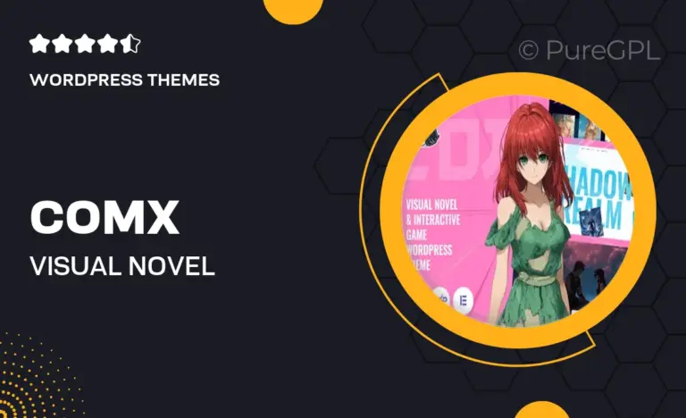 comx visual novel interactive game wordpress theme