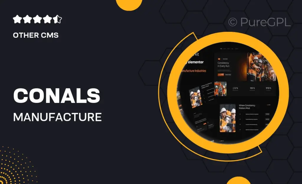 Conals – Manufacture Industries Elementor Template Kit