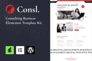 Consl – Consulting Business Elementor Template Kit