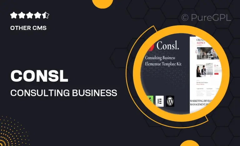 consl consulting business elementor template kit