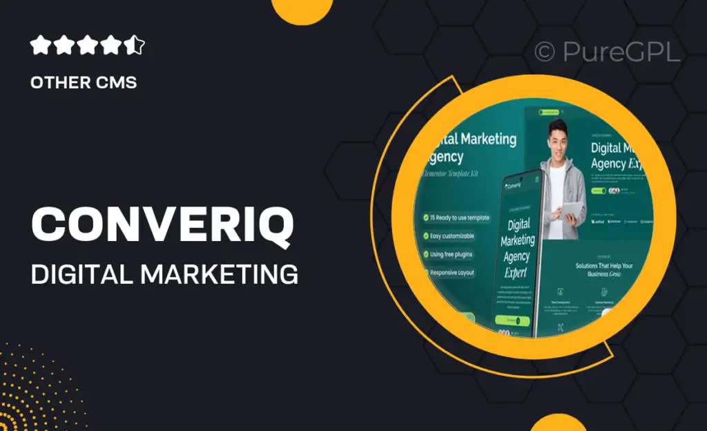 Converiq – Digital Marketing Agency Elementor Template Kit