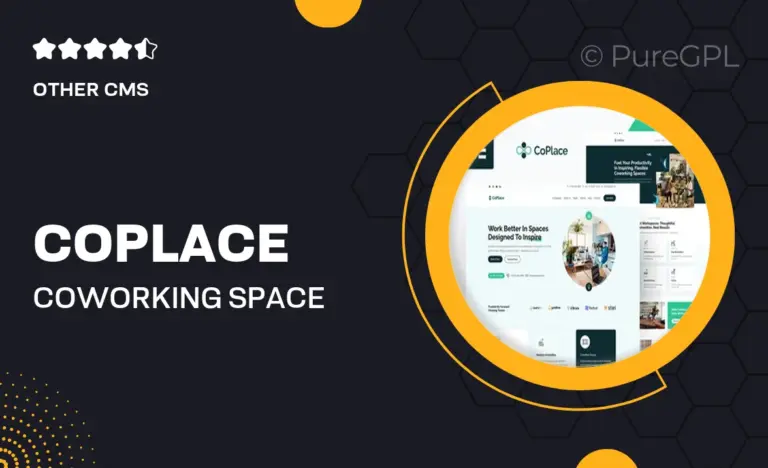 coplace co working space elementor template kit