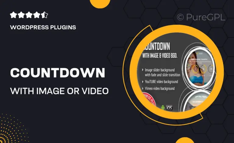 countdown with image or video background responsive wordpress plugin