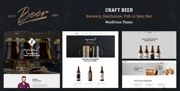 craft beer brewery pub wordpress theme 1