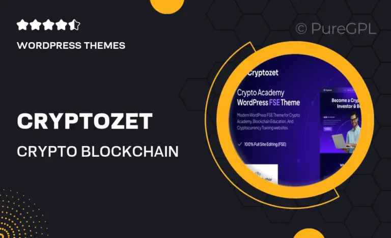 cryptozet crypto blockchain academy gutenverse fse wordpress theme