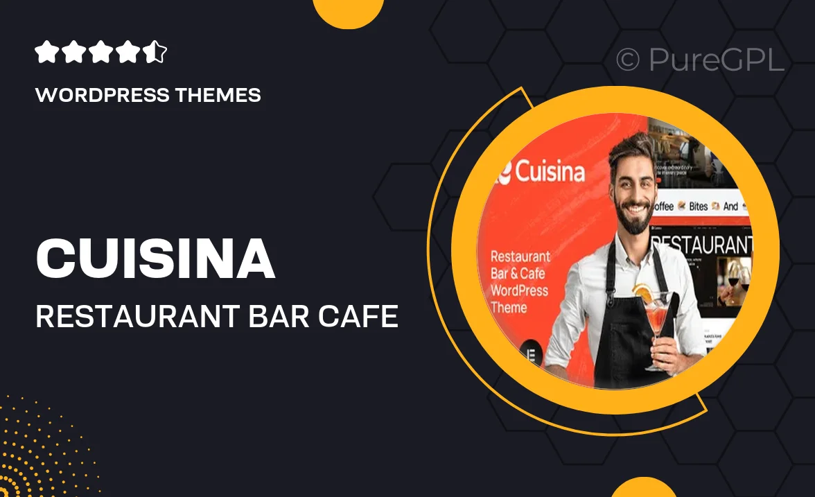 Cuisina – Restaurant Bar & Cafe WordPress Theme
