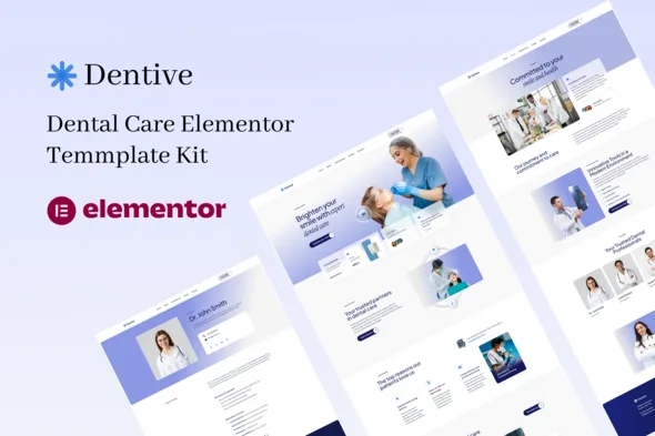dentive dental care elementor template kit 1