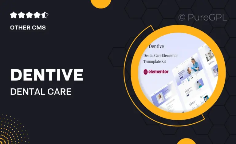 dentive dental care elementor template kit