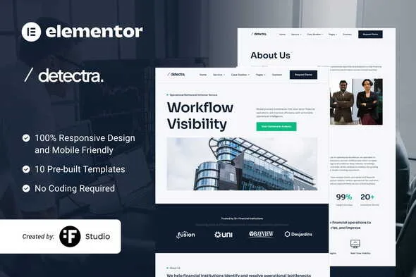 detectra business process optimization elementor template kit 1