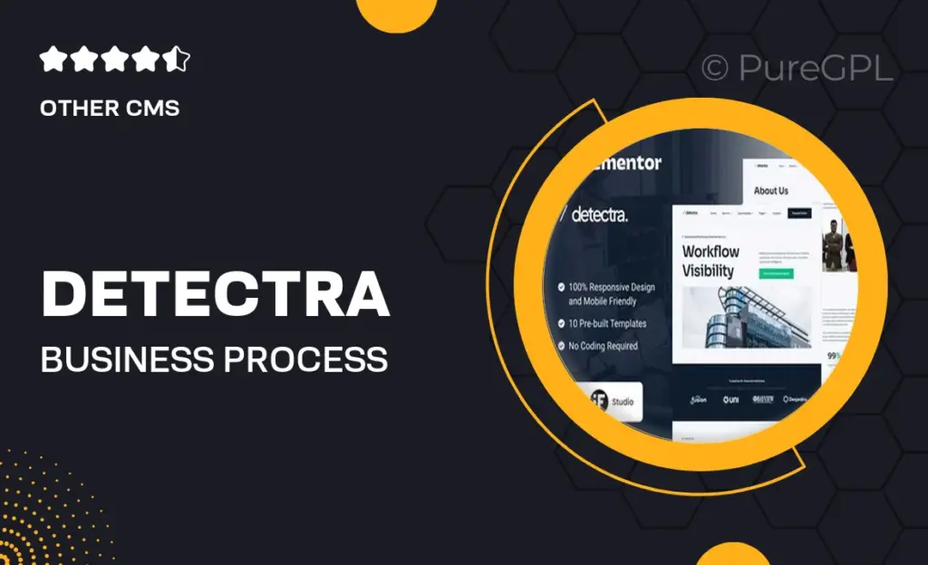 Detectra – Business Process Optimization Elementor Template Kit