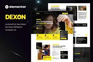 Dexon – Locksmith & Key Maker Services Elementor Template Kit