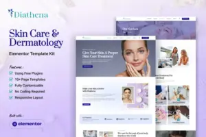 Diathena – Skin Care & Dermatology Elementor Template Kit