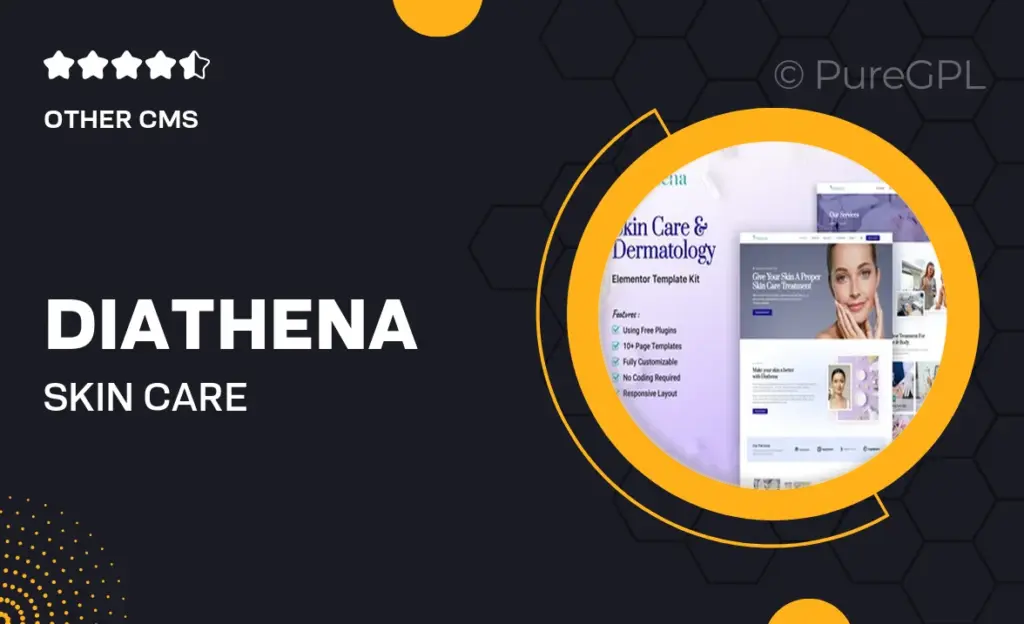 Diathena – Skin Care & Dermatology Elementor Template Kit