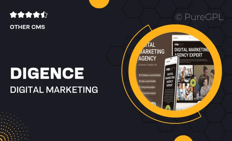 digence digital marketing agency elementor template kit