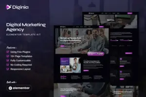 Diginia – Digital Marketing Agency Elementor Template Kit