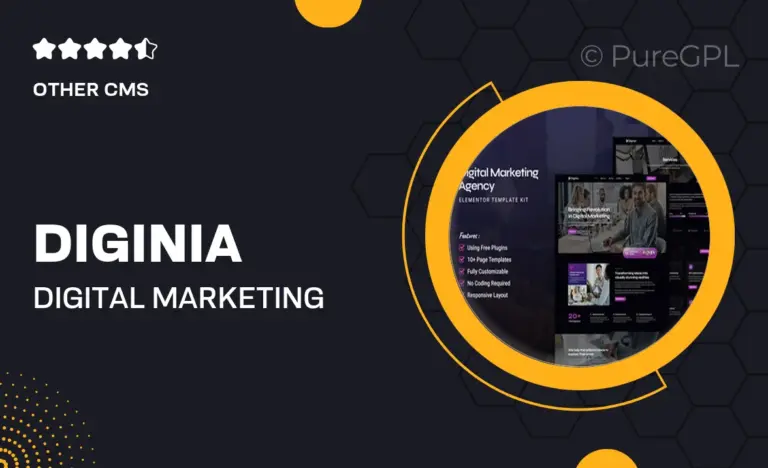 diginia digital marketing agency elementor template kit