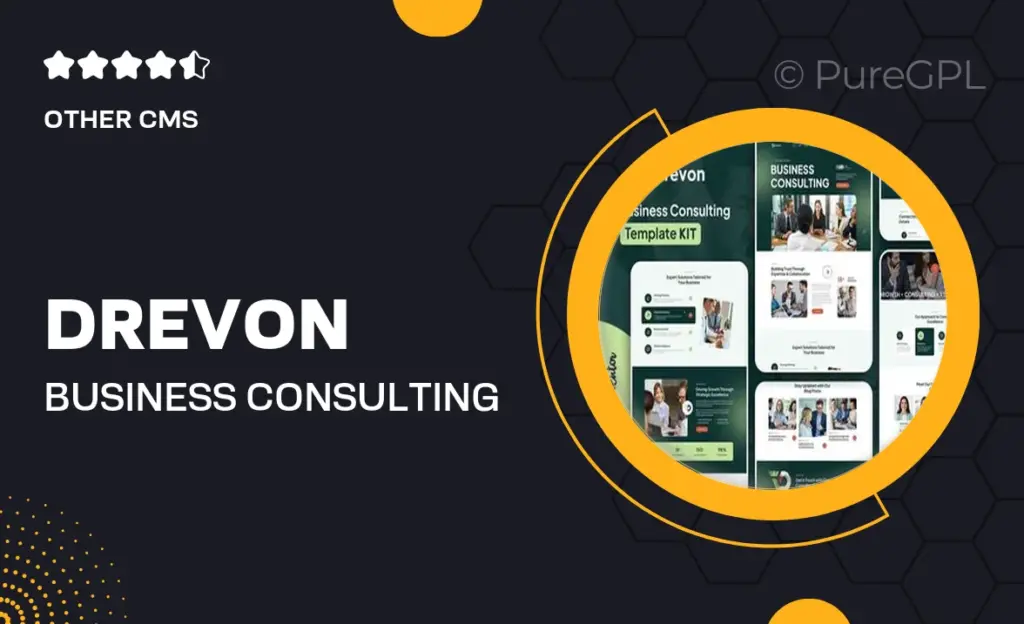 Drevon – Business Consulting Elementor Template Kit