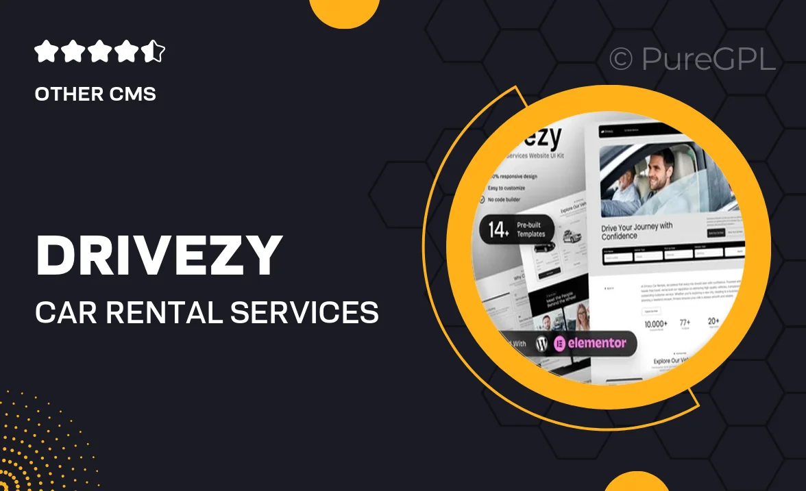 Drivezy – Car Rental Services Elementor Template Kit