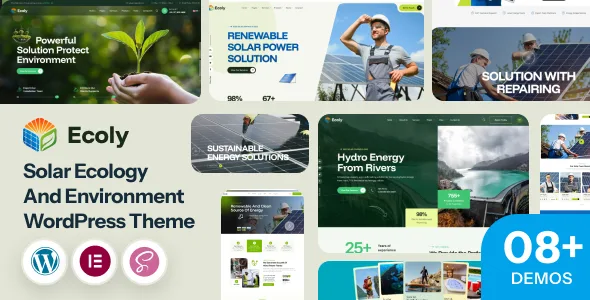 ecoly solar ecology environment wordpress theme 1