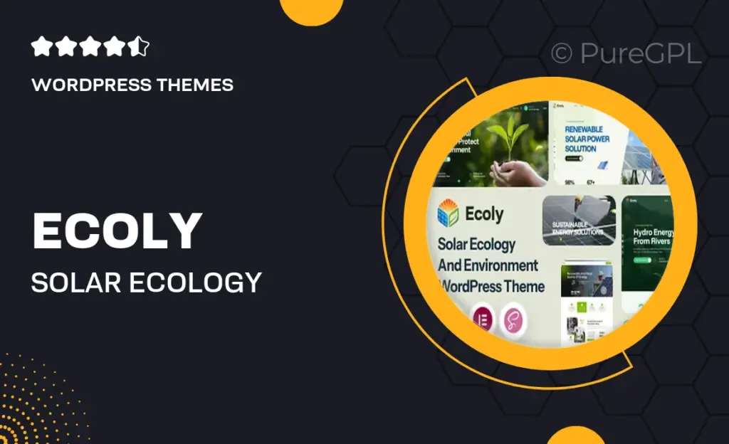 Ecoly – Solar Ecology & Environment WordPress Theme