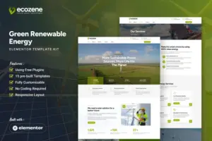 Ecozene – Green Renewable Energy Elementor Template Kit