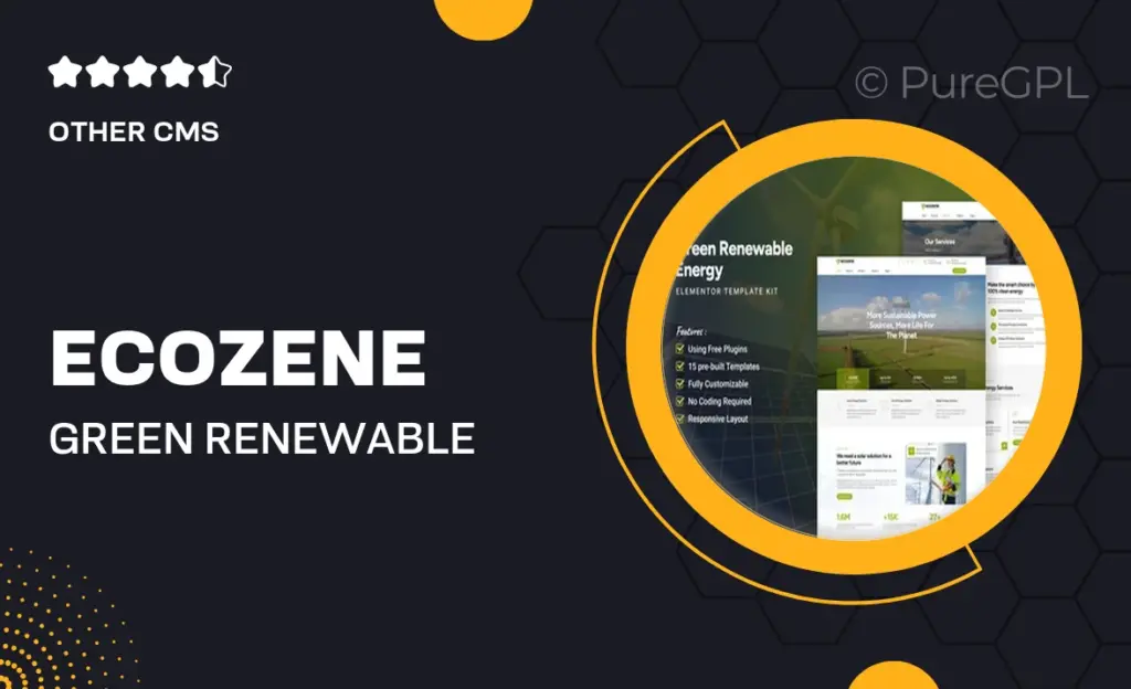 Ecozene – Green Renewable Energy Elementor Template Kit