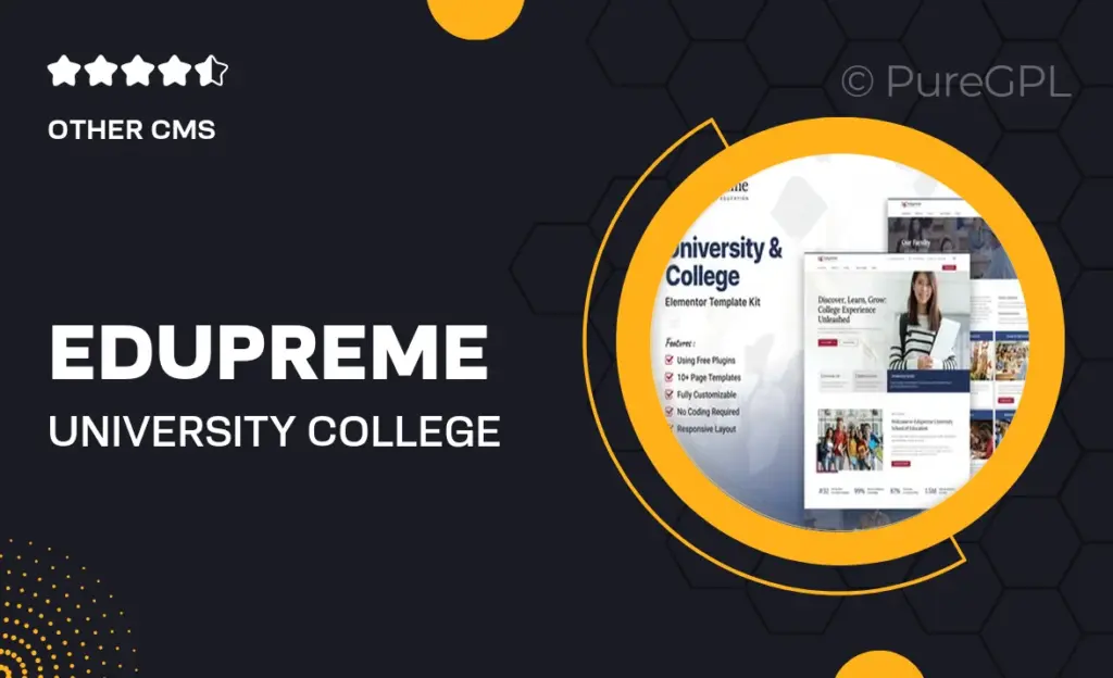 Edupreme – University & College Elementor Template Kit