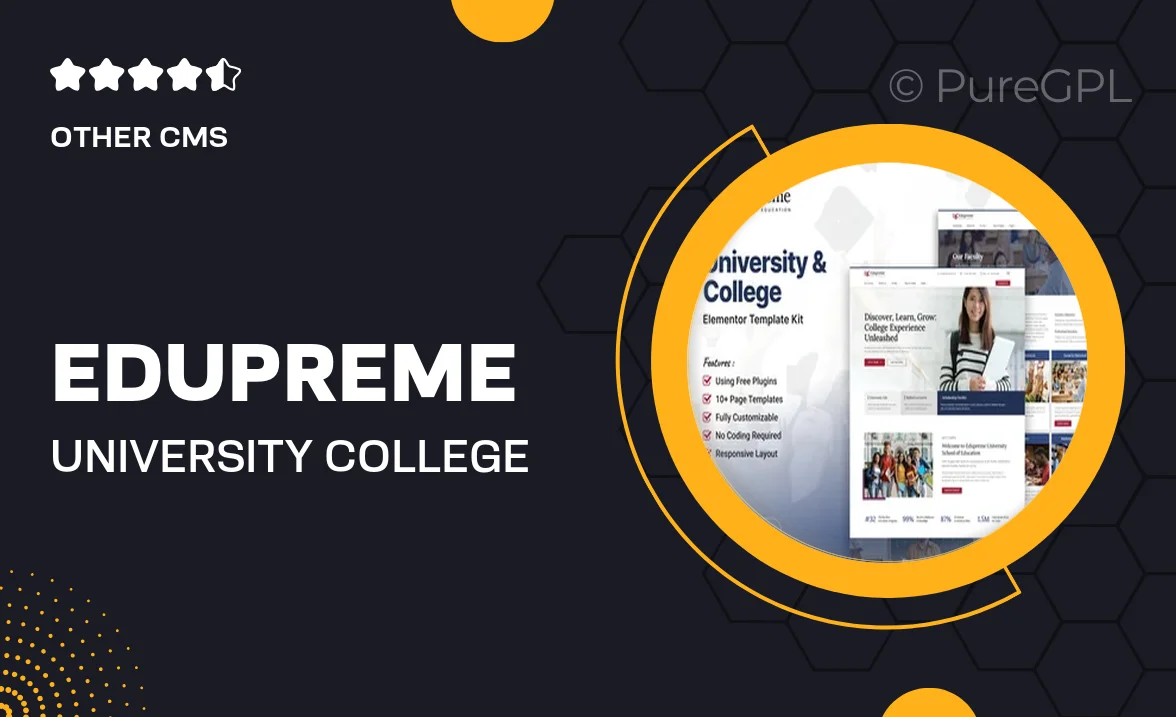 Edupreme – University & College Elementor Template Kit