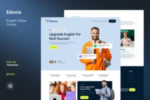 Eduvia – English Online Course Website Elementor Template Kit