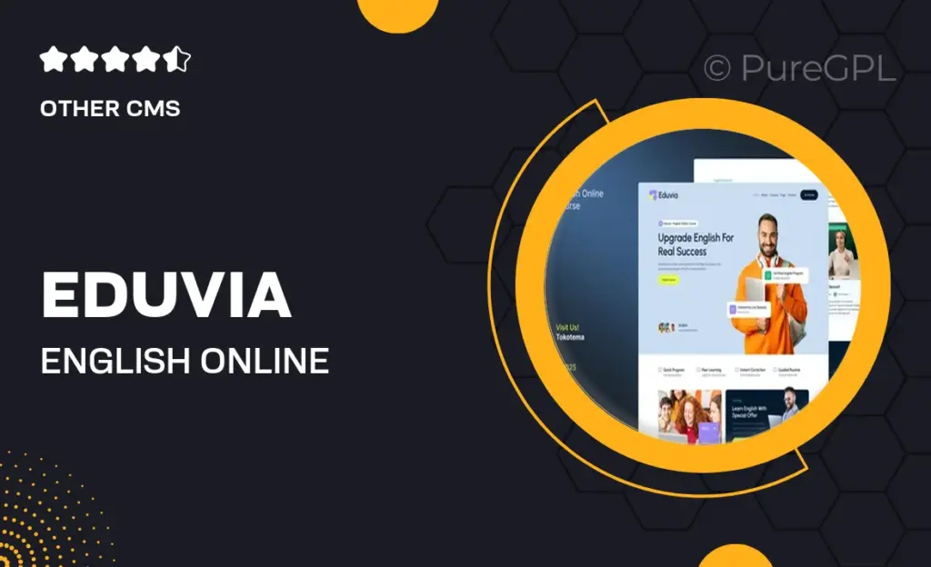 Eduvia – English Online Course Website Elementor Template Kit