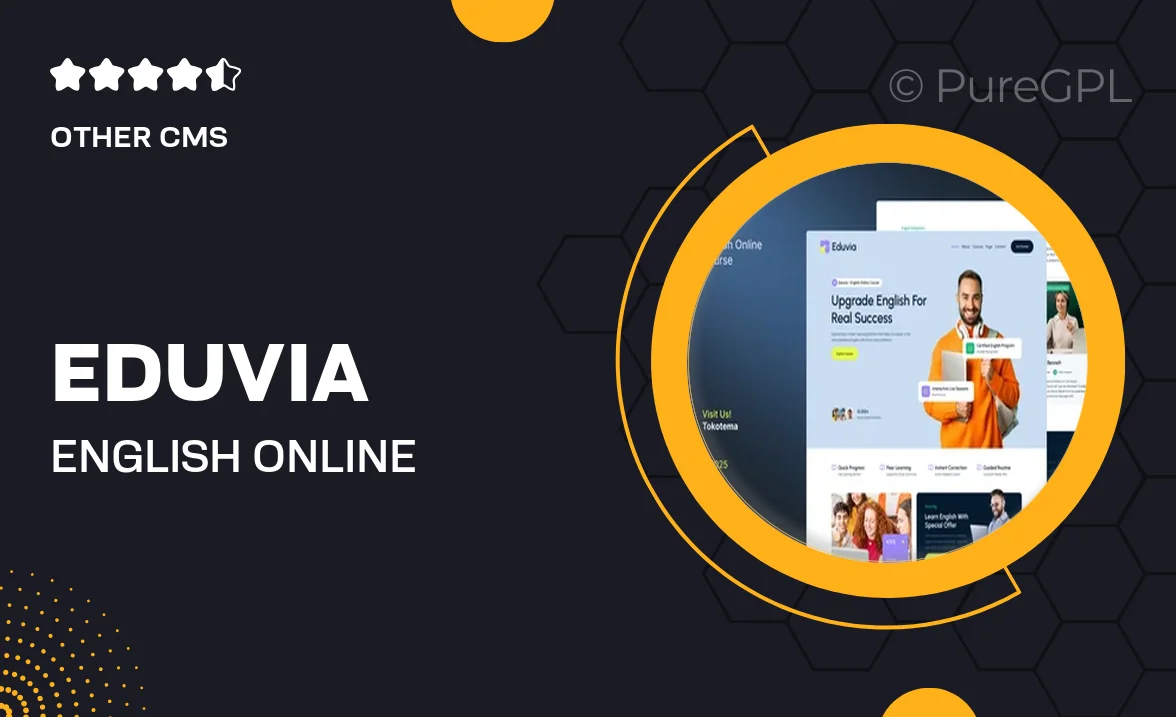 Eduvia – English Online Course Website Elementor Template Kit