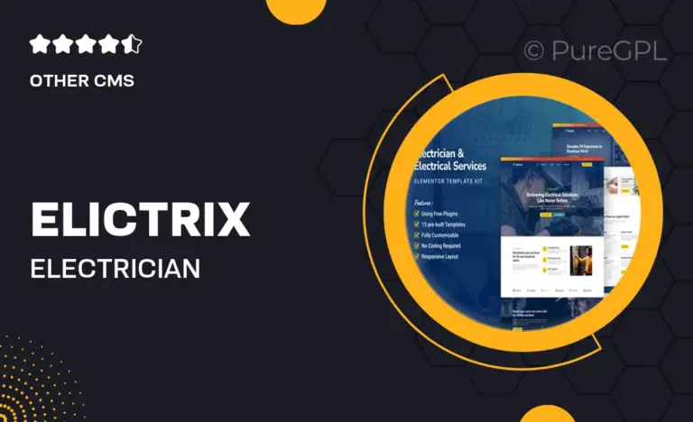 elictrix electrician electrical services elementor template kit
