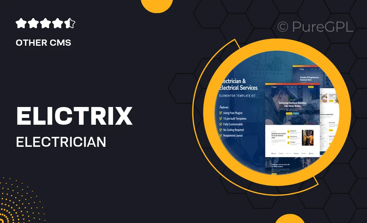 Elictrix – Electrician & Electrical Services Elementor Template Kit