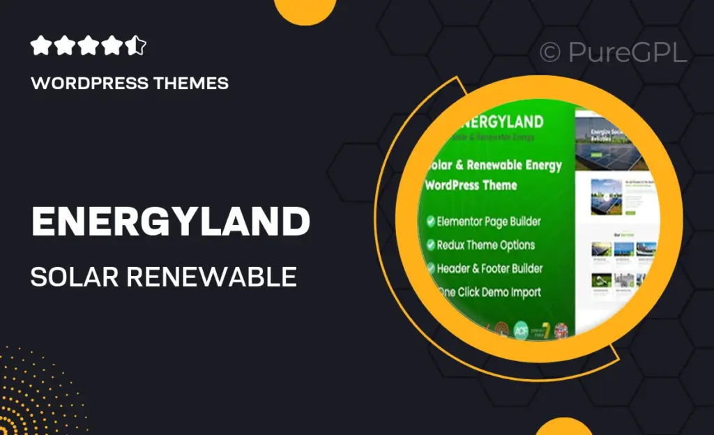 Energyland – Solar & Renewable Energy WordPress Theme