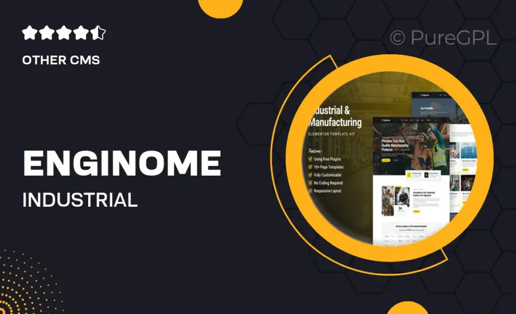 Enginome – Industrial & Manufacturing Elementor Template Kit
