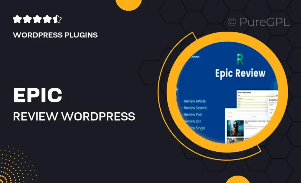 Epic Review WordPress Plugin & Add Ons for Elementor & WPBakery Page Builder