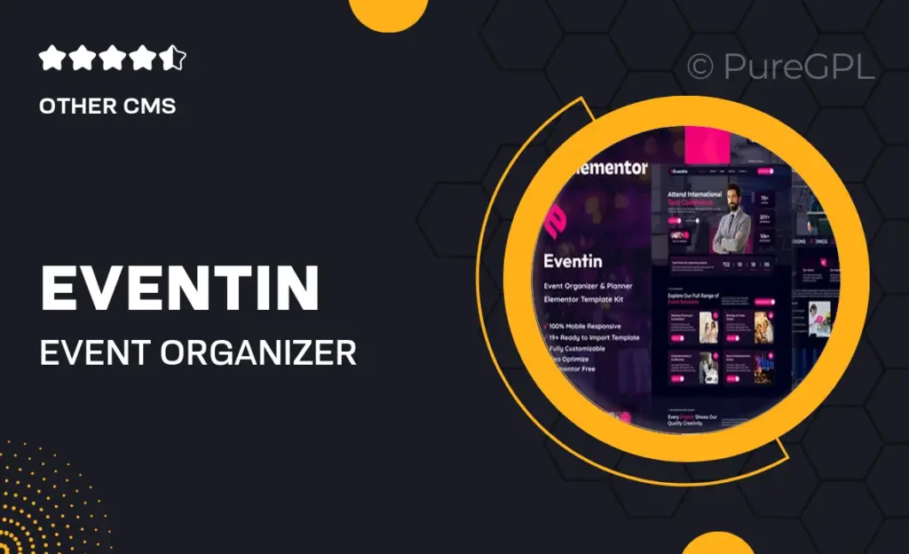 Eventin – Event Organizer & Planner Elementor Template Kit