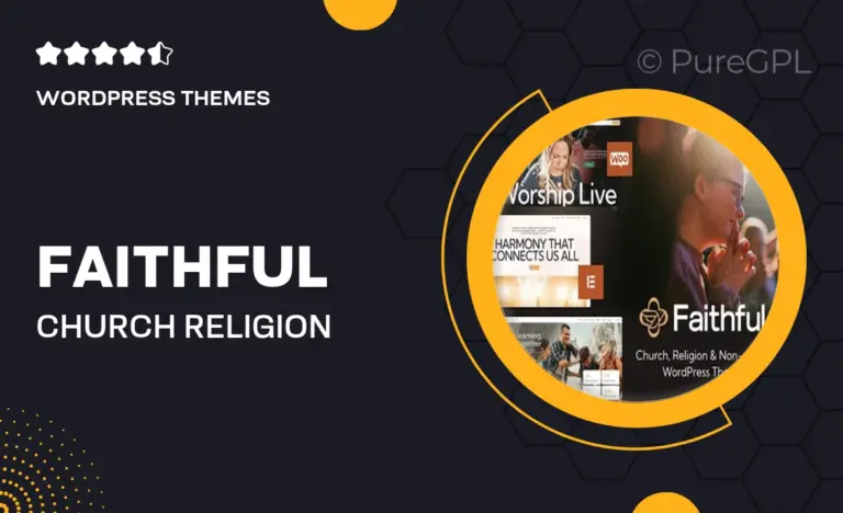 faithful church religion non profit wordpress theme
