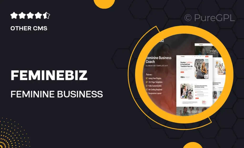 Feminebiz – Feminine Business Coach Elementor Template Kit