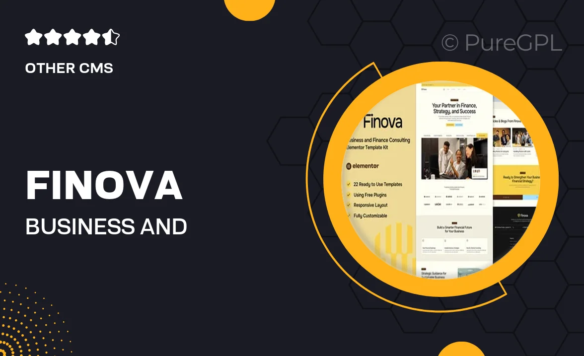 Finova – Business and Finance Consulting Elementor Template Kit