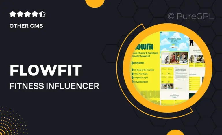 flowfit fitness influencer coach brand elementor template kit
