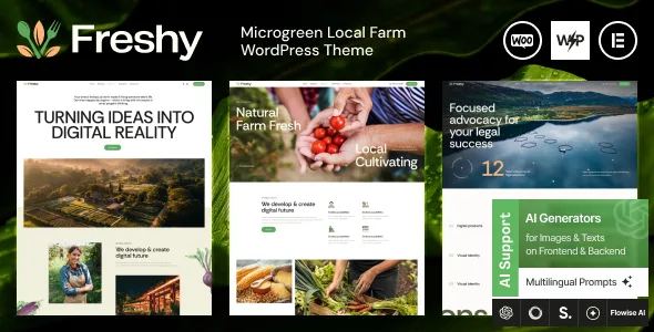 freshy microgreen local farm wordpress theme 1