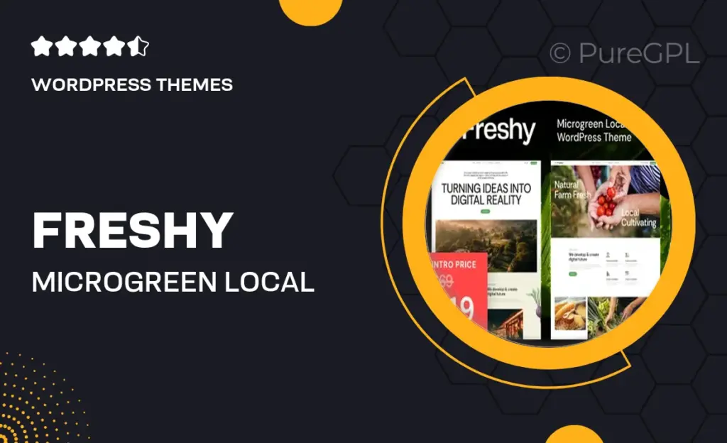 Freshy – Microgreen Local Farm WordPress Theme