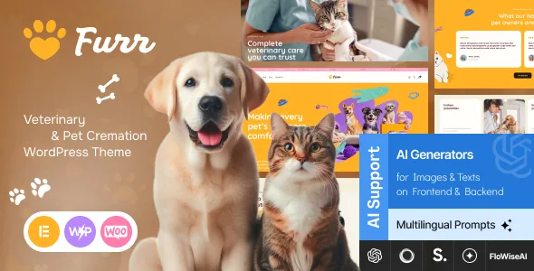 furr veterinary pet shop wordpress theme 1