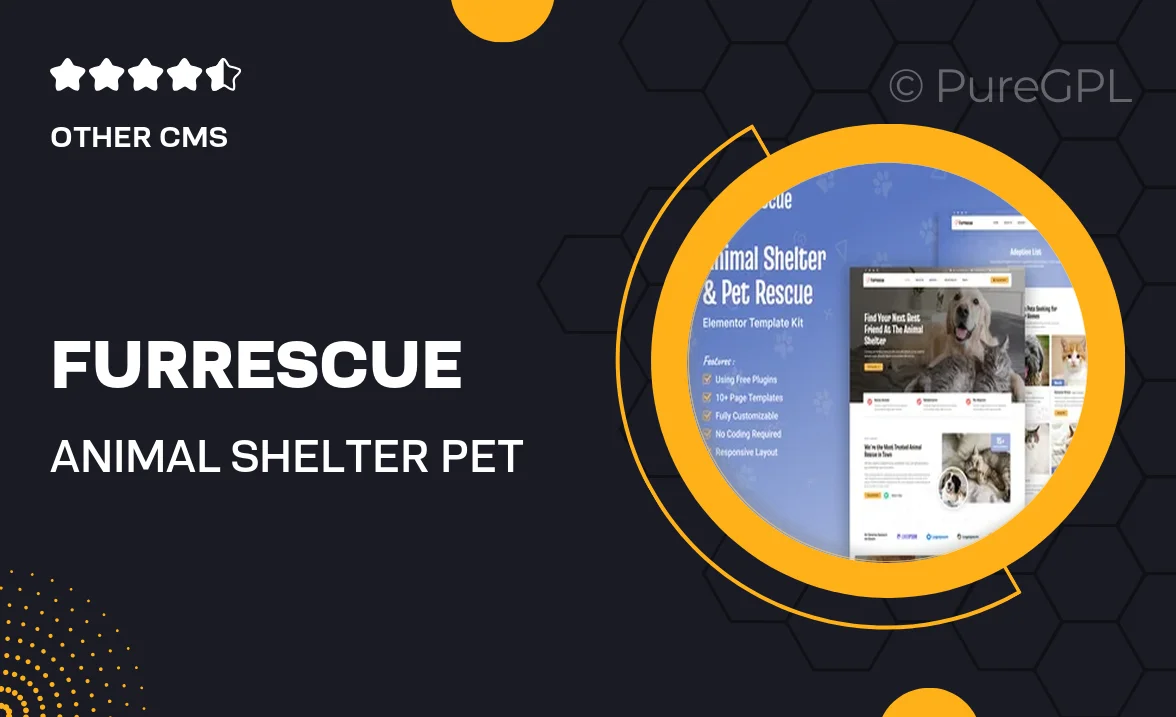 Furrescue – Animal Shelter & Pet Rescue Elementor Template Kit