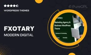 Fxotary – Modern Digital Agency WordPress Theme with Elementor Support