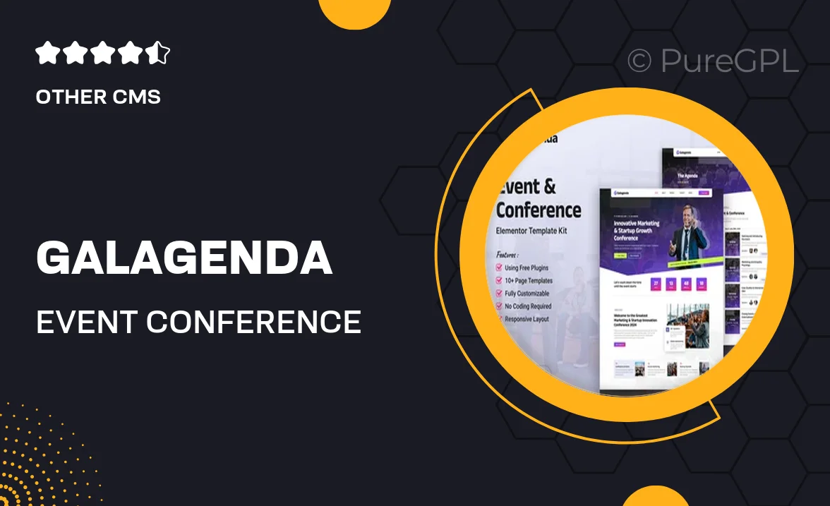 Galagenda – Event & Conference Elementor Template Kit