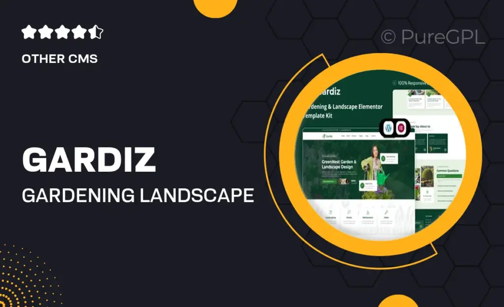 Gardiz – Gardening & Landscape Elementor Template Kit