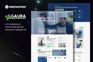Gaura – Air Conditioner & HVAC Repair Service Elementor Template Kit